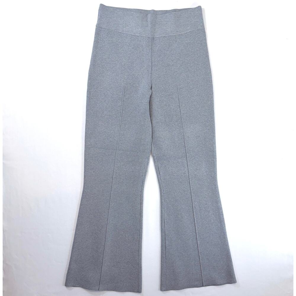 J.CREW Ponte Knit Pants Womens Gray LT Tall High Rise Flared Stretch Work Career